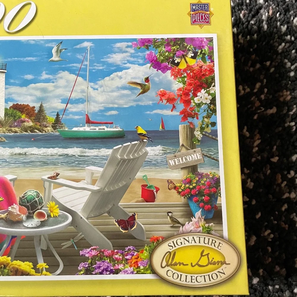 Vintage Chillin by The Beach Summer Ocean Scenery 2,000 Piece Jigsaw Puzzle